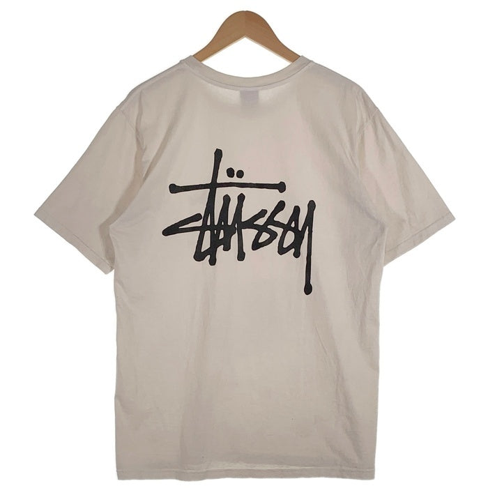 STUSSY ステューシー 両面プリント ロゴ 半袖 Tシャツ ナチュラル Size M 福生店
