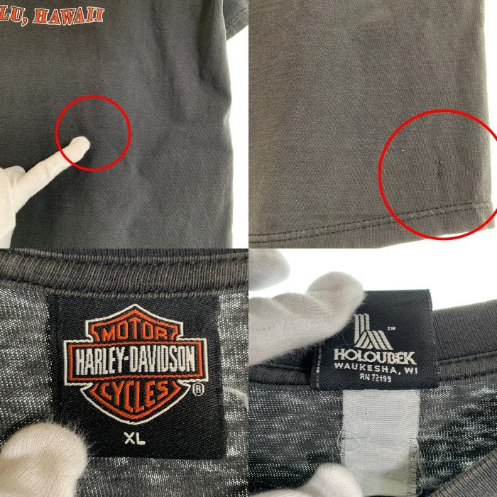 90's~ HARLEY DAVIDSON ハーレーダビッドソン バー&シールド イーグル プリントTシャツ ブラック 1999コピーライト Size XL 福生店