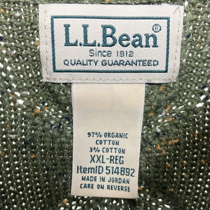 L.L.Bean エルエルビーン オーガニックコットン ケーブルニットセーター グリーン Size XXL-R 瑞穂店
