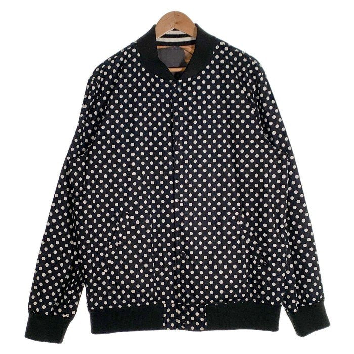 SUPREME シュプリーム 14SS COMME des GARCONS SHIRT コムデギャルソンシャツ Reversible Varsity Baseball Jacket リバーシブル バーシティ ベースボールジャケット ブラック ドット Size XL 福生店