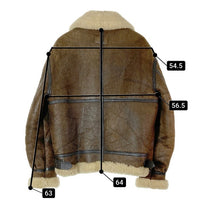 US SHEEPSKIN ユーエスシープシキン USA製 B-3 ムートン フライトジャケット ブラウン sizeM 瑞穂店