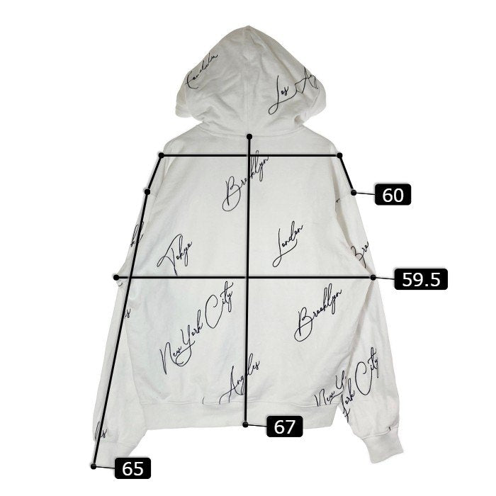 KITH キス 22-070-060-0002-1-0 City Script Hoodie シティースクリプトフーディー ホワイト sizeL 瑞穂店