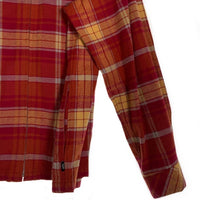 CHALLENGER チャレンジャー 25SS PLAID ZIP UP SHIRT フランネルチェック ジップアップシャツ ジャケット レッド CLG-SH 025-001 Size L 福生店