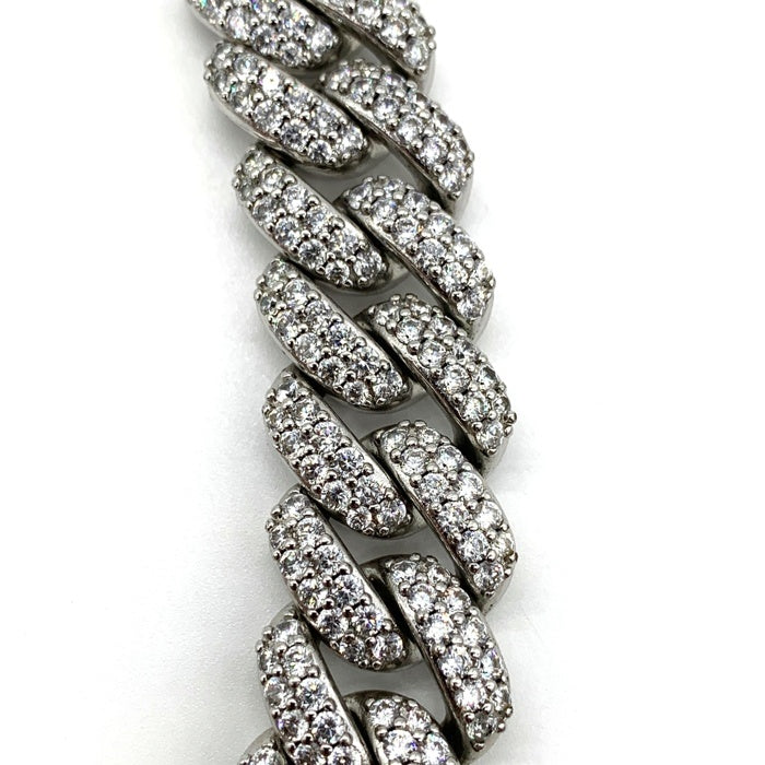 KRONIC Gold and Jewelry マイアミ キューバン チェーン ネックレス ジルコニア シルバー Size 18mm×約45cm 福生店