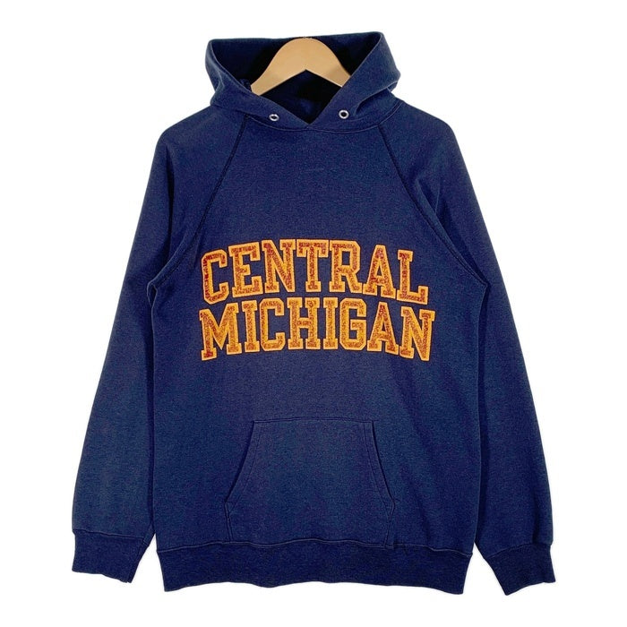 80's Champion チャンピオン CENTRAL MICHIGAN ラグランスリーブ スウェットパーカー ネイビー Size XL 80's Champion チャンピオン CENTRAL MICHIGAN ラグランスリーブ