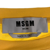 MSGM エムエスジーエム フロントロゴプリント ロングスリーブTシャツ イエロー 2940MM105 Size M 福生店