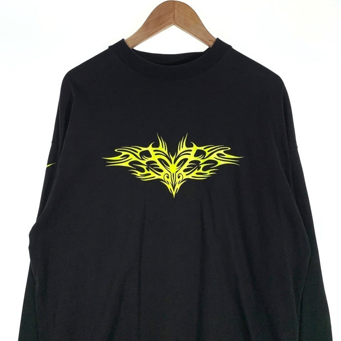 VETEMENTS ヴェトモン 21AW オーバーサイズ ゴシックプリント ロングスリーブTシャツ ヘビーウェイト ブラック UA52TR590X Size M 福生店