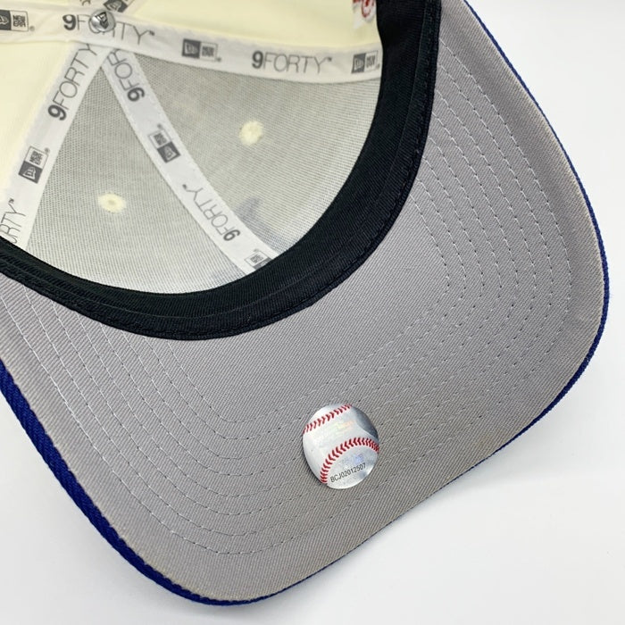 NEW ERA ニューエラ 9FORTY Los Angeles Dogers ロサンゼルス ドジャース アジャスタブル ベースボールキャップ ナチュラル ブルー  サイドパッチ Size Free 福生店