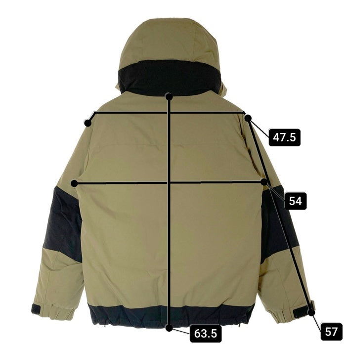 FIRST DOWN ファーストダウン 193-3526 バイカラー ダウンジャケット カーキ sizeS 瑞穂店