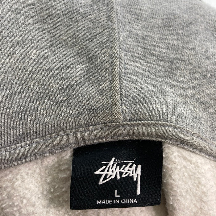 STUSSY ステューシー Z4000SAS17 BASIC HOODIE ロゴ刺繍 パーカー グレー sizeL 瑞穂店