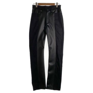 AVALONE アヴァロン 20AW 2TONE MIX PANTS 2トーンミックスパンツ フェイクレザー切替 ブラック A-20AW-DLP Size 1 福生店