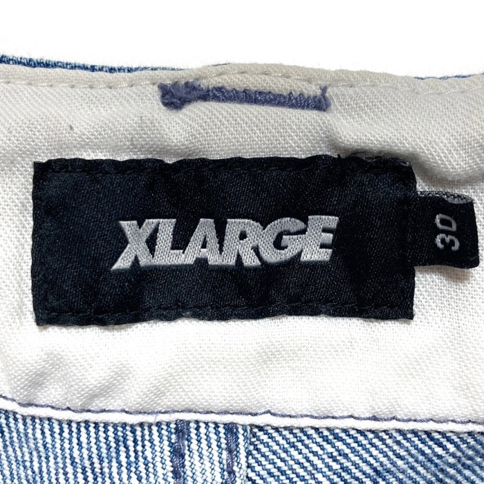 X LARGE エクストララージ Denim Cargo Pants デニムカーゴパンツ ライトブルー Size 30 瑞穂店