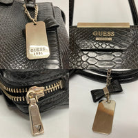 GUESS ゲス ハンドバッグ 型押し ブラック 瑞穂店