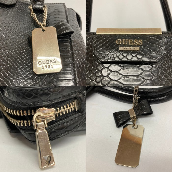 GUESS ゲス ハンドバッグ 型押し ブラック 瑞穂店