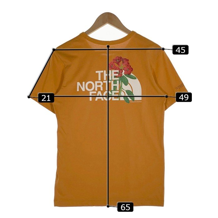 THE NORTH FACE ノースフェイス バックプリント Tシャツ オレンジ US規格 Size S 福生店