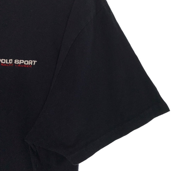 90-00's POLO SPORT ポロスポーツ ワンポイント刺繡 クルーネック Tシャツ ネイビー Size L 福生店