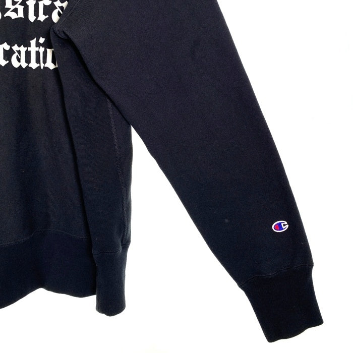 Champion チャンピオン REVERSE WEAVE リバースウィーブ クルーネックスウェットトレーナー ブラック 青単色復刻 C3-W011 Size XXL 福生店