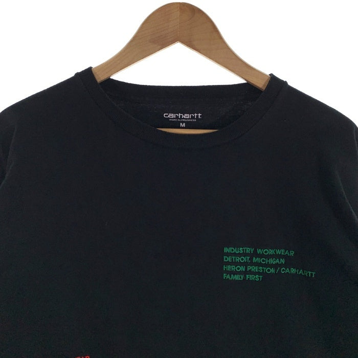 Carhartt WIP カーハート HERON PRESTON ヘロンプレストン LS TEE ロングスリーブTシャツ ブラック 刺繡 HMAB005F18719057 Size M 福生店