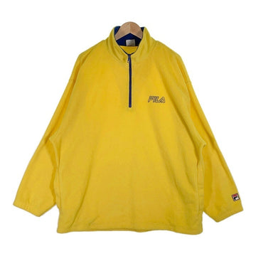 FILA フィラ ハーフジップ プルオーバー フリースジャケット イエロー Size XL 福生店