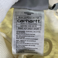 Carhartt WIP カーハート ワークインプログレス Snake AOP Sweat Short スネークプリント スウェットショーツ ショートパンツ ホワイト ブラック Size S 福生店