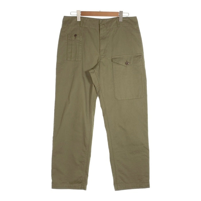 HUMAN MADE ヒューマンメイド STRAIGHT CARGO PANTS ストレートカーゴパンツ オリーブ ヘリンボーン HM29PT010 Size L 福生店