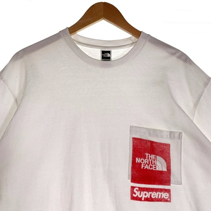SUPREME シュプリーム THE NORTH FACE ノースフェイス 23SS Pocket Tee 半袖 ポケット Tシャツ ホワイト NT023091 Size M 福生店