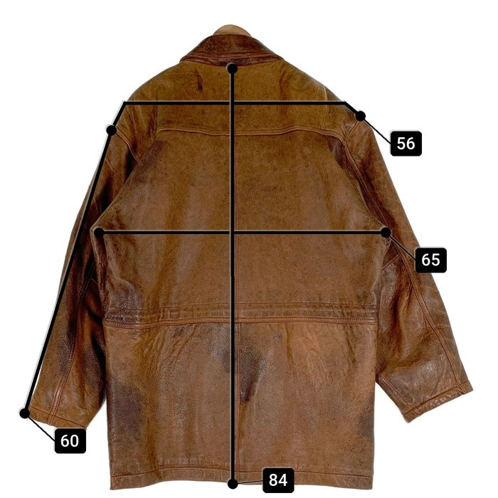 RESERVATION TICKET リザベーションチケット レザージャケット ブラウン 73405 Size L 福生店