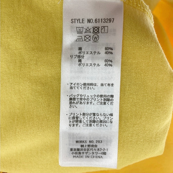 AVIREX アヴィレックス 6113297 Aim High ピンナップガール バックプリント Ｔシャツ イエロー sizeL 瑞穂店