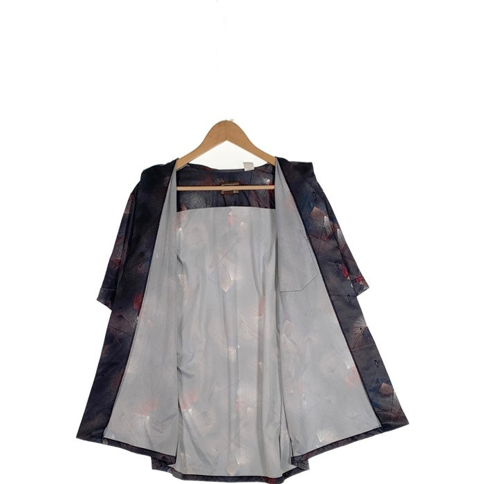 70's Sears シアーズ オープンカラーシャツ 半袖 ポリエステル 総柄プリント ブラック Size L 福生店
