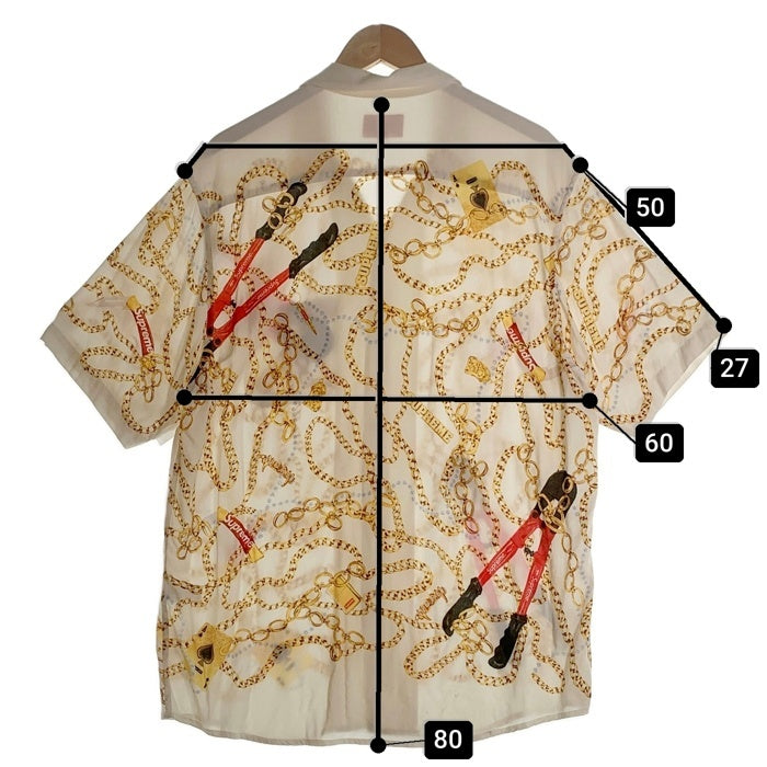 SUPREME シュプリーム 20AW Chains Rayon S/S Shirt チェインズ レーヨン 半袖 シャツ ナチュラル ゴールド Size L 福生店