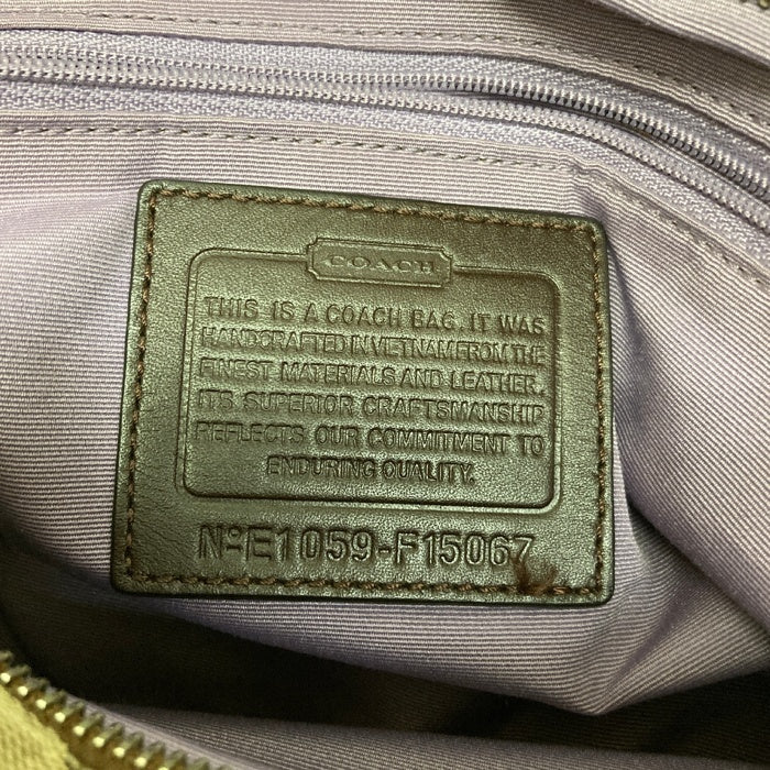 COACH コーチ F15067 斜め掛け ショルダーバッグ シグネチャー ブラウン 瑞穂店