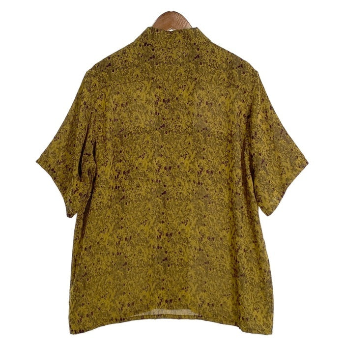 Needles ニードルズ 23SS CLASSIC SHIRT ポリエステル レーヨン オープンカラーシャツ 半袖 アブストラクト イエロー MR139 Size M 福生店