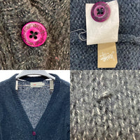 Stussy ステューシー GIRLS ガールズ ウール混 ロングカーディガン ネイビー sizeM 瑞穂店