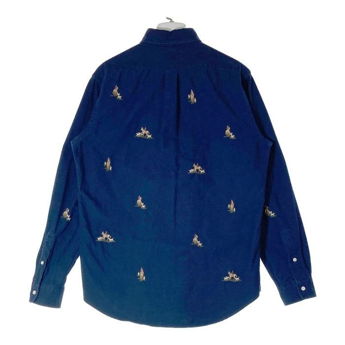POLO RALPH LAUREN ポロラルフローレン オックスフォードシャツ 刺繍総柄 ネイビー sizeM 瑞穂店