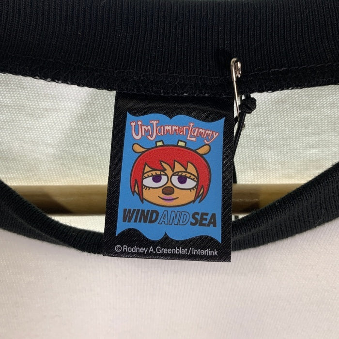 WIND AND SEA ウィンダンシー UmJammer Lammy WDS raglan TEE ウンジャマラミー ラグランスリーブTシャツ ブラック 刺繡プリント WDS-UJL-02 Size L 福生店