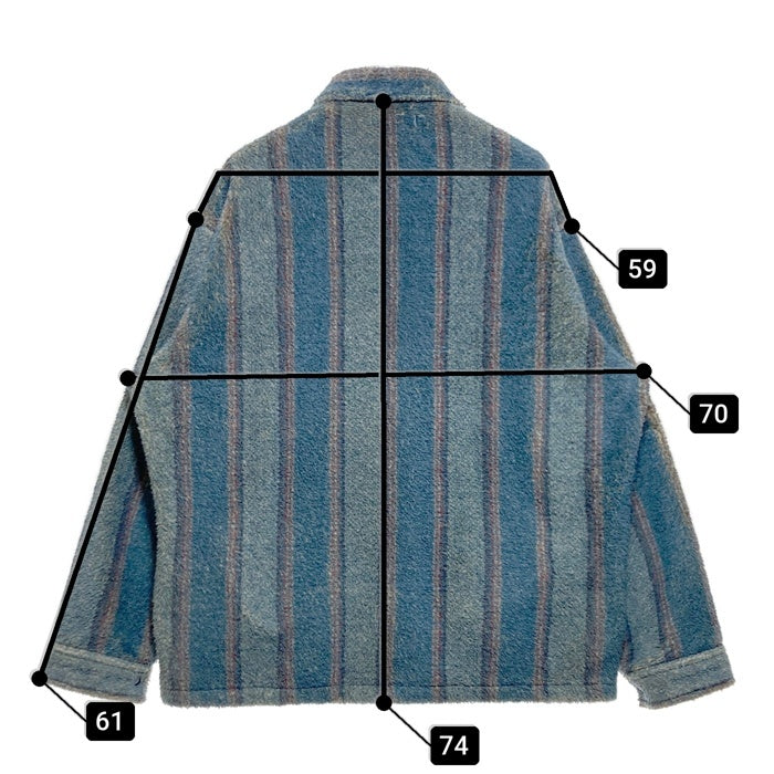 RADIALL ラディアル ストライプシャツ スナップボタン ブルー RAD-19AW-SH015 Size L 瑞穂店