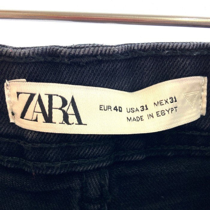 ZARA ザラ クラッシュ＆リペア＆ペイント スキニーデニム ブラック size31 瑞穂店