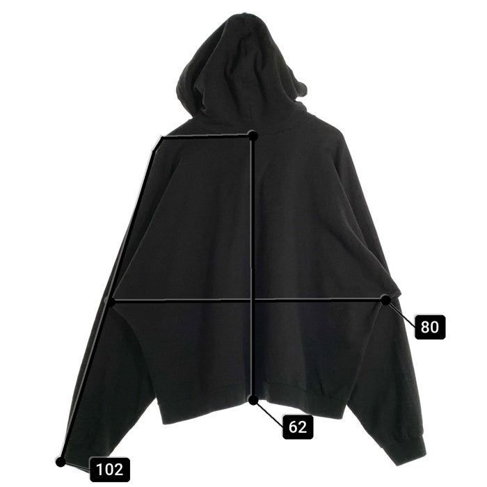 YEEZY イージー GOSHA ゴーシャ・ラブチンスキー プルオーバー フーディー パーカー ブラック USA製 Size 2 福生店