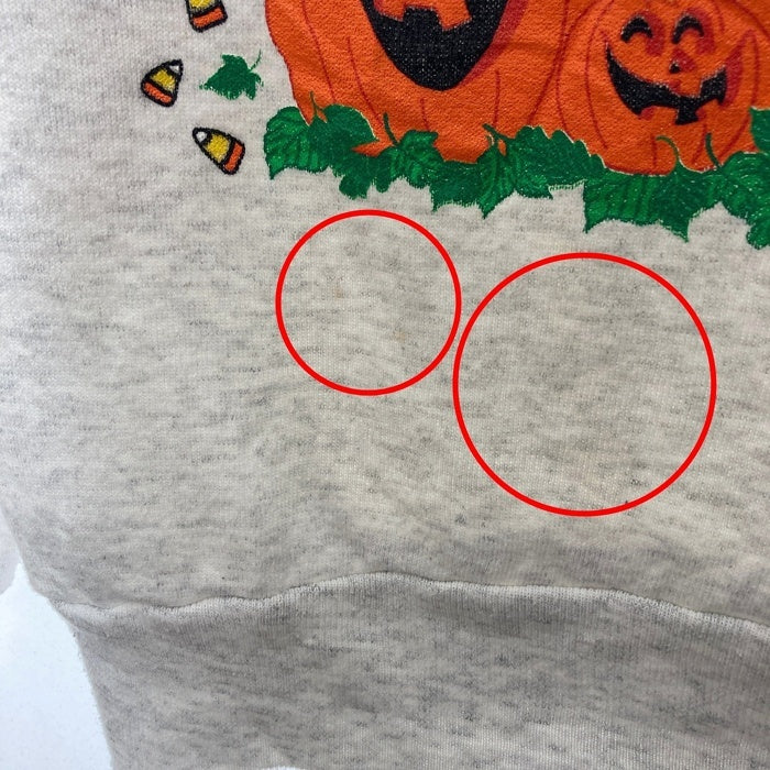 RIVERVIEW MFG USA製 ハロウィンプリント スウェットトレーナー グレー sizeL 瑞穂店