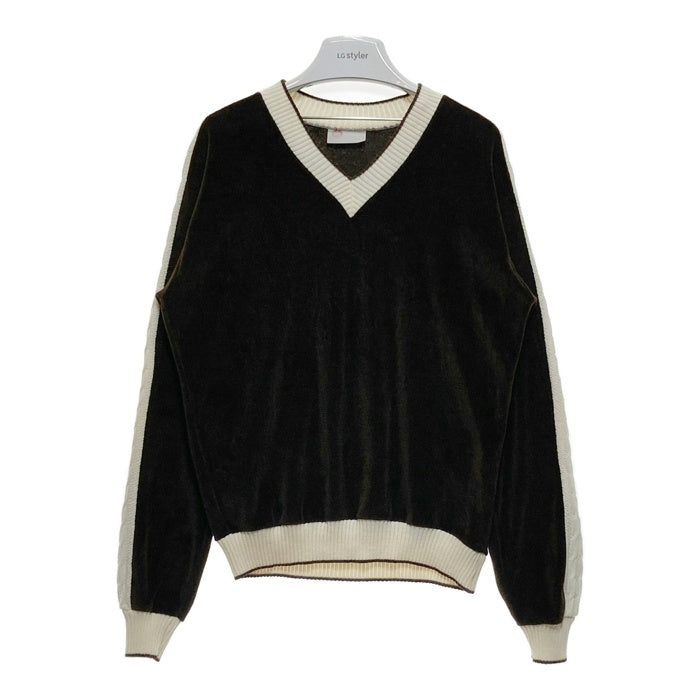 80`s Sears シアーズ KINGS ROAD ベロア Vネック セーター ブラウン Size - 瑞穂店