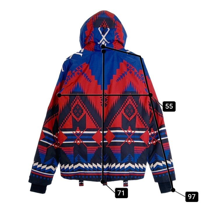 RLX RALPH LAUREN ラルフローレン ネイティブ柄 中綿 ダウンジャケット レッド ブルー ホワイト Size S 福生店