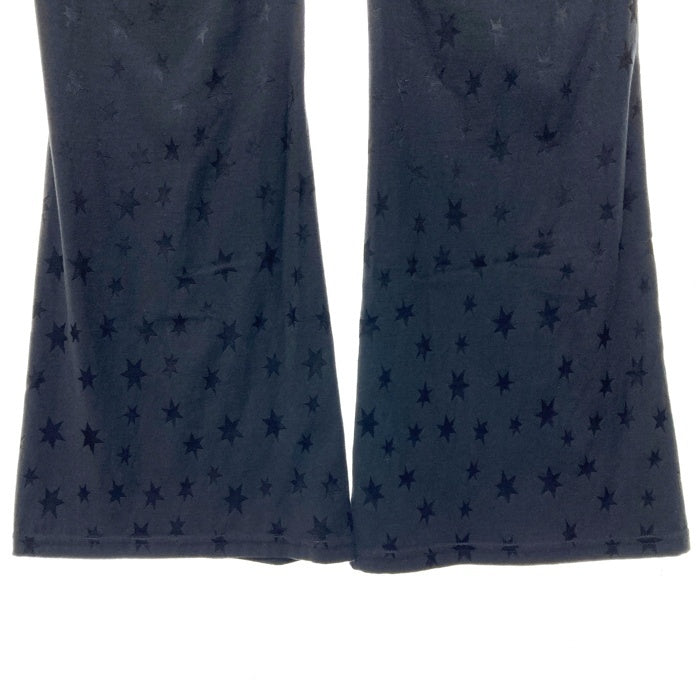 x-girl エックスガール HEXAGRAM JERSEY FLARE PANT ヘキサゴン 総柄 フレアパンツ ブラック sizeM 瑞穂店