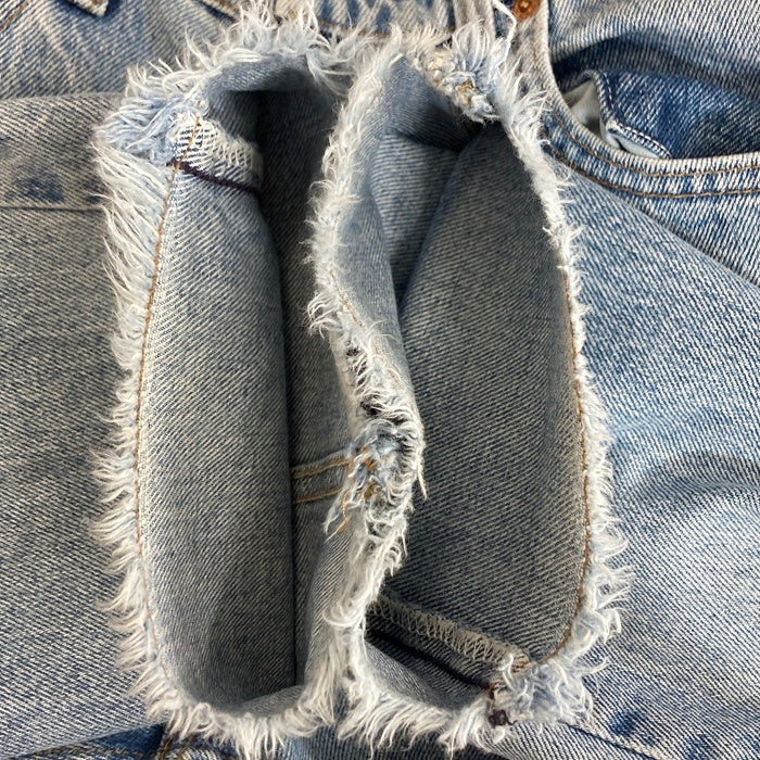 Levi’s リーバイス 90's ボタン裏216 カナダ製 裾フリンジ デニムパンツ ライトインディゴ size- 瑞穂店