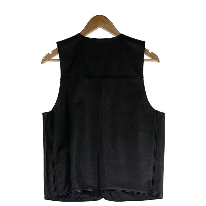 HARLEY-DAVIDSON ハーレーダビッドソン レザーベスト スナップボタン ブラック USA製 Size L 福生店