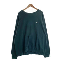 90's NIKE ナイキ クルーネック スウェットトレーナーワンポイント ロゴ刺繡 白タグ グリーン Size XXL 福生店