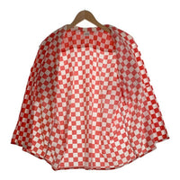 50's CHECKER FLAG チェッカーフラッグ 半袖 オープンカラーシャツ コットン レッド ホワイト Size L 福生店