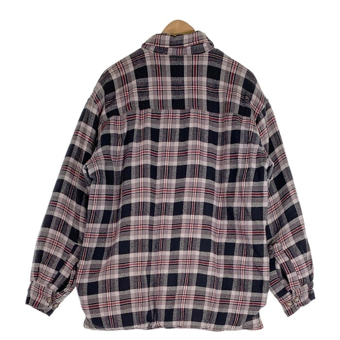 90's~ Stillwater Supply Co ジップアップ フランネルチェックシャツジャケット 中綿 グレー ブラック Size L 福生店