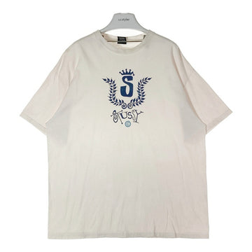 STUSSY ステューシー 月桂樹ロゴ プリントTシャツ ホワイト sizeXL 瑞穂店