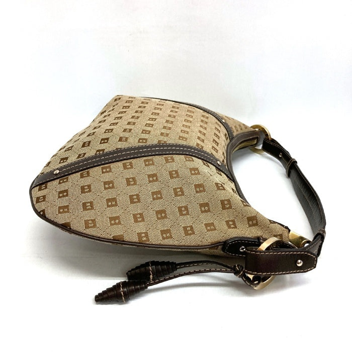 BALLY バリー モノグラム Bロゴ レザー キャンバス ショルダーバッグ 肩掛け ベージュ 瑞穂店