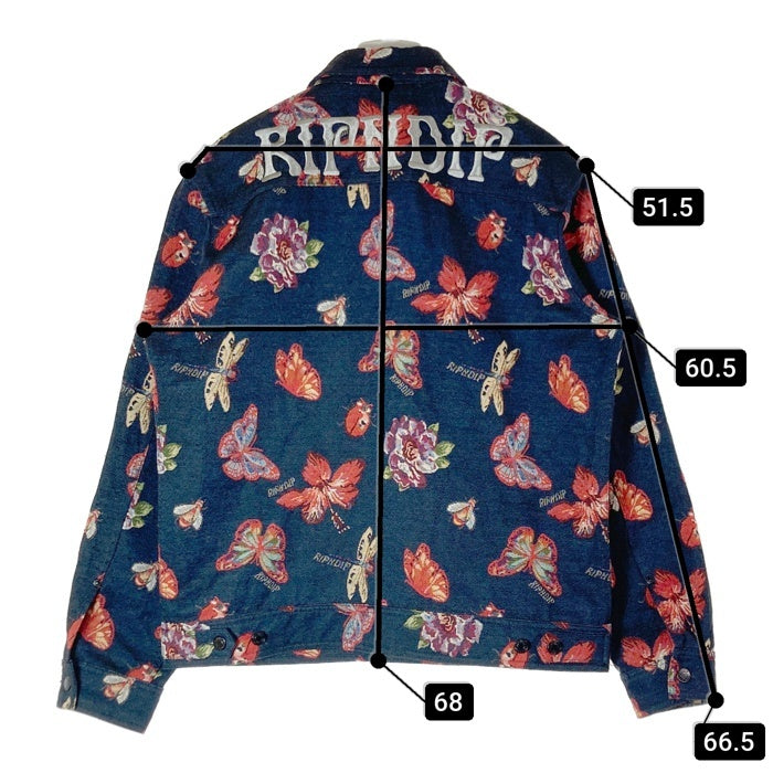 RIPNDIP リップンディップ Monarch Butterfly Jacket  デニムジャケット ネイビー SizeXL 瑞穂店